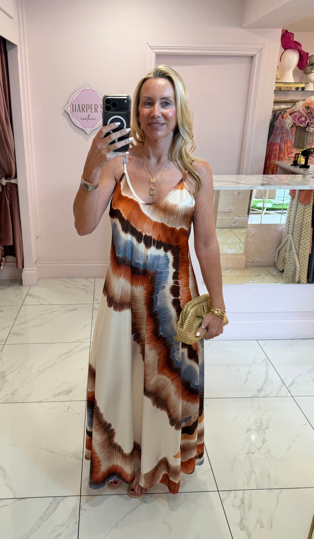 Florence Satin feel Maxi Dress