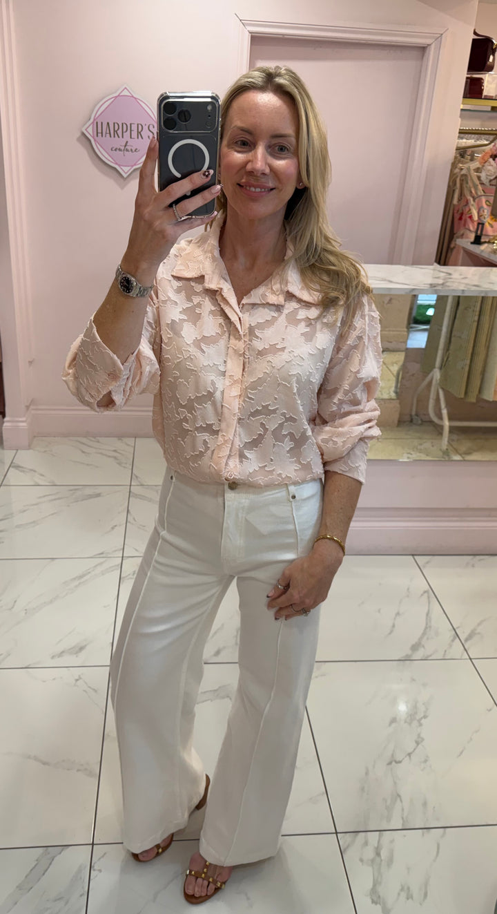 Melody Blush Detail Shirt Blouse