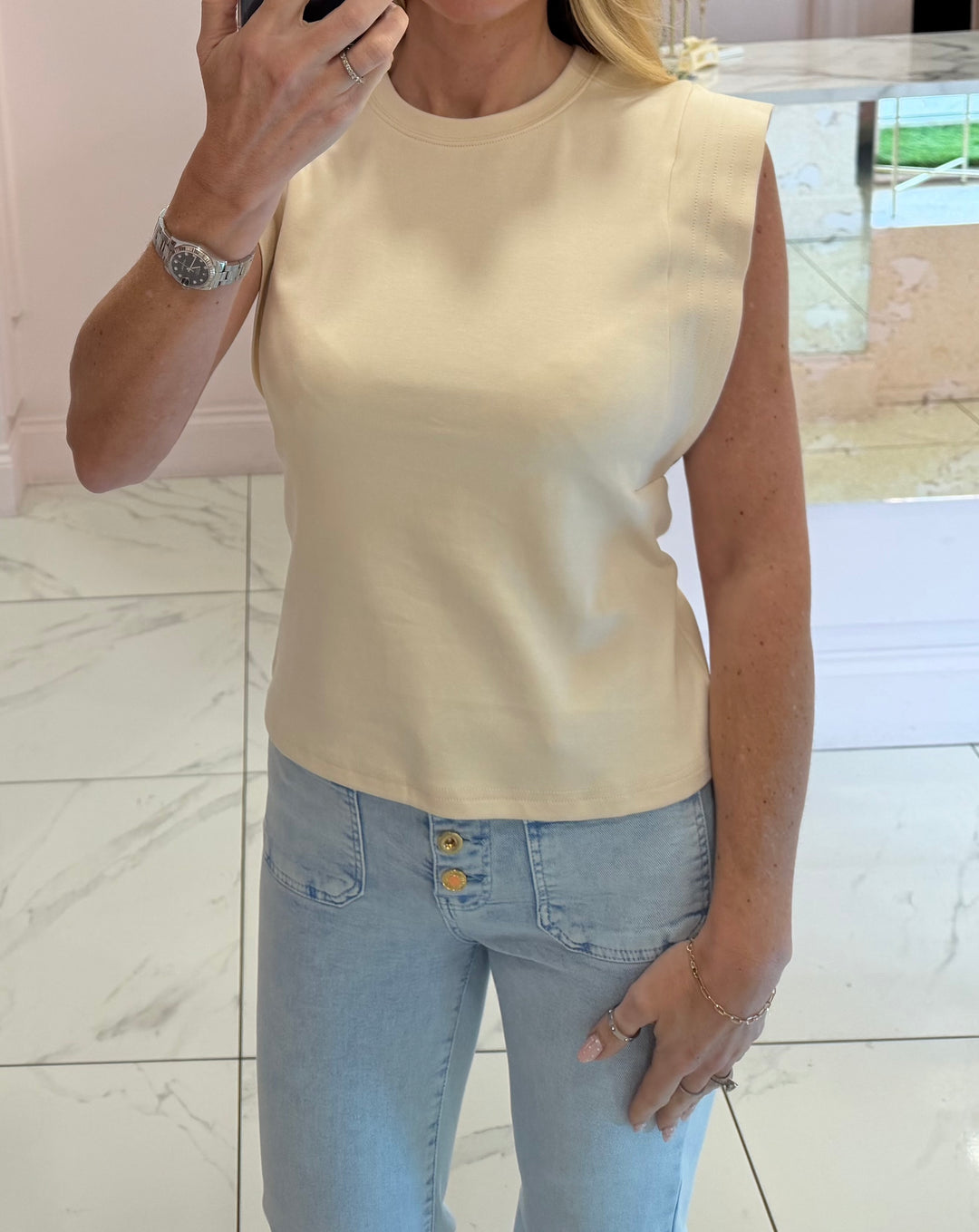 Nicole Round Neck Super Soft Short Sleeve Top