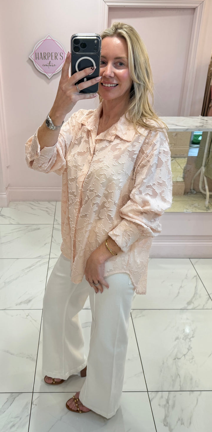 Melody Blush Detail Shirt Blouse