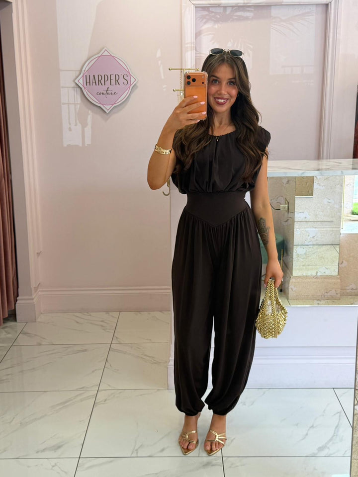 Maeve Harem Slinky Fabric Jumpsuit