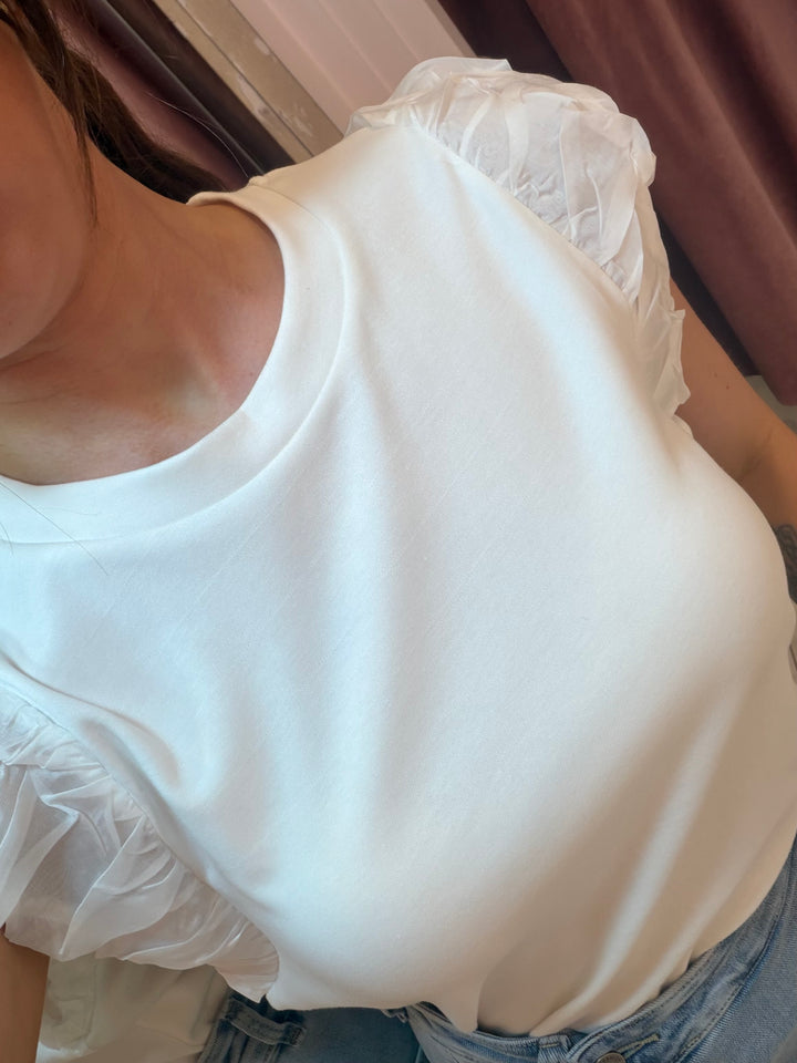 Skye Ruffle Detail Sleeve T-Shirt