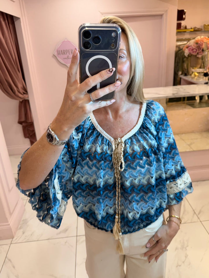 Phoebe Crochet Colourful Top