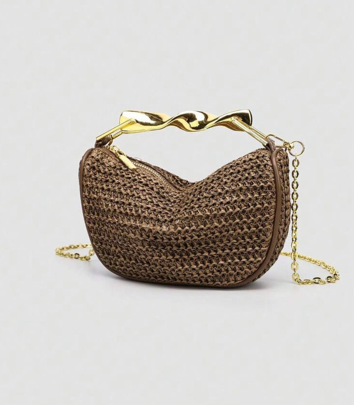 Eve Rattan Top Handle Bag