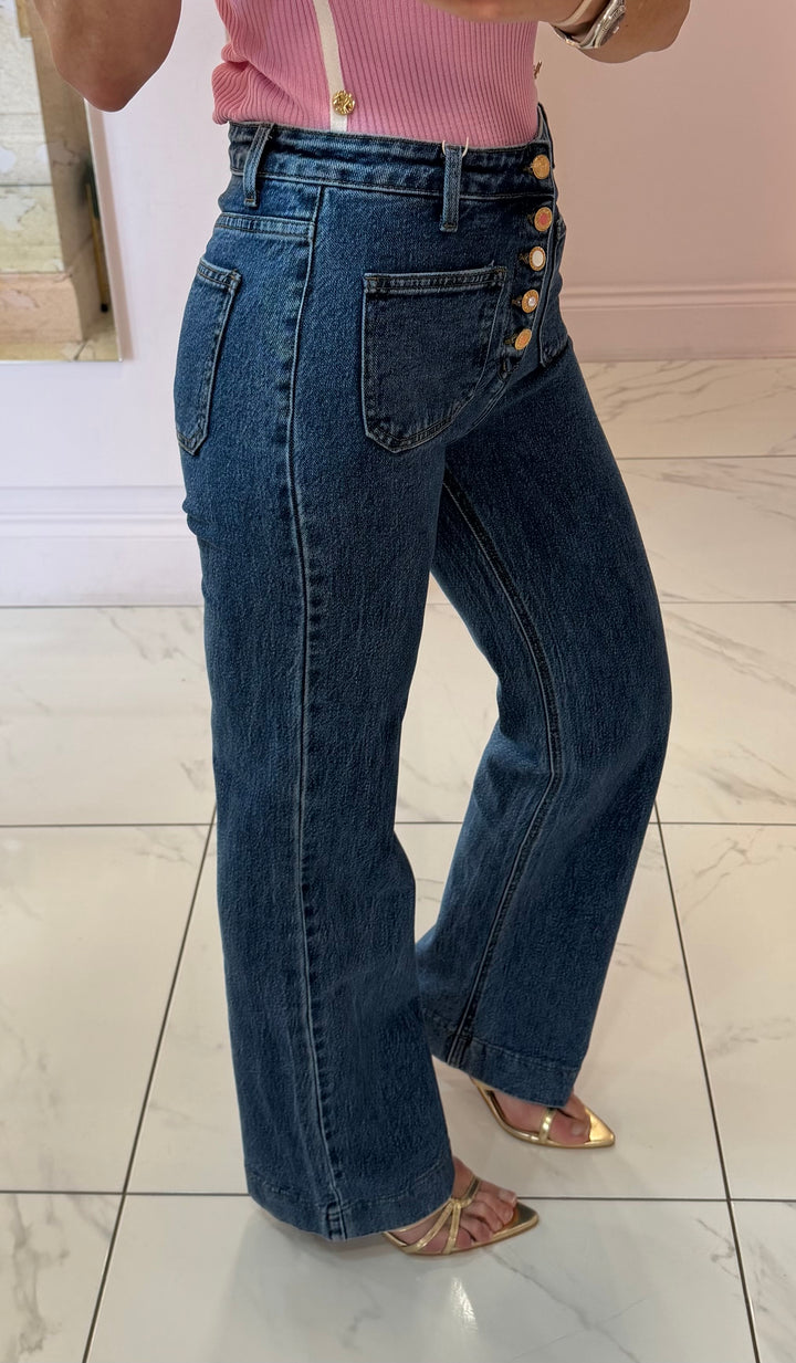 Edith Front Pocket kick Flare Jeans