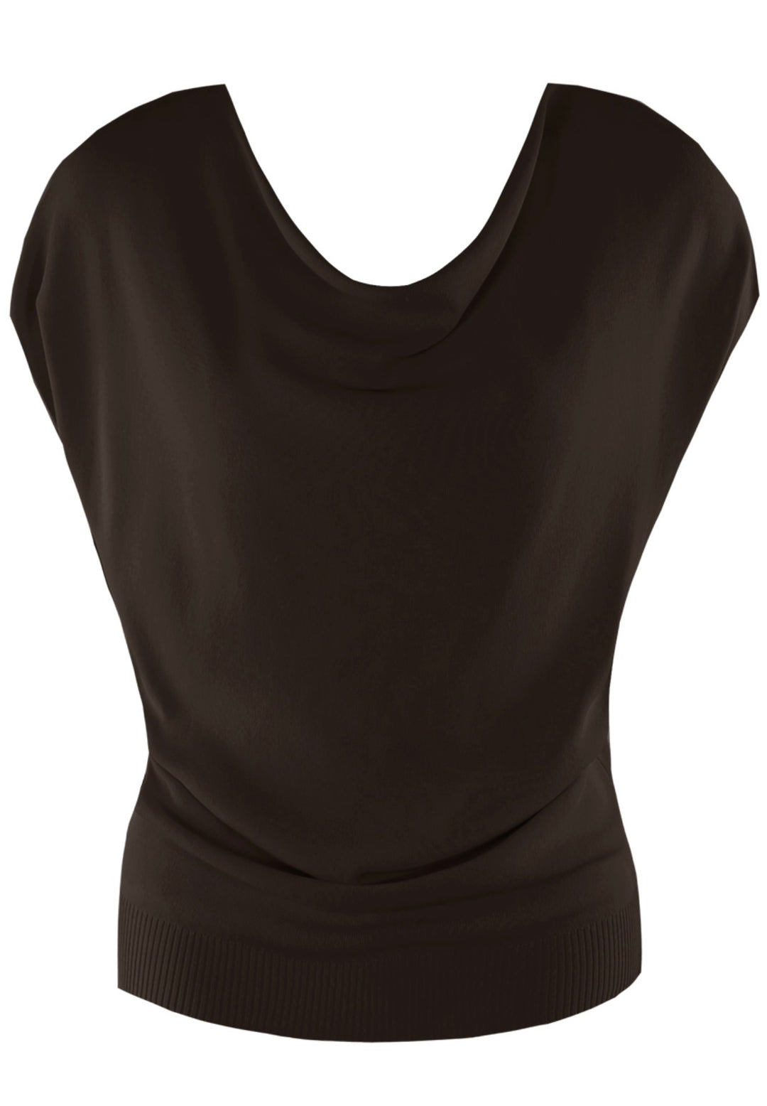Delta Drape Neck Fine Knit Top