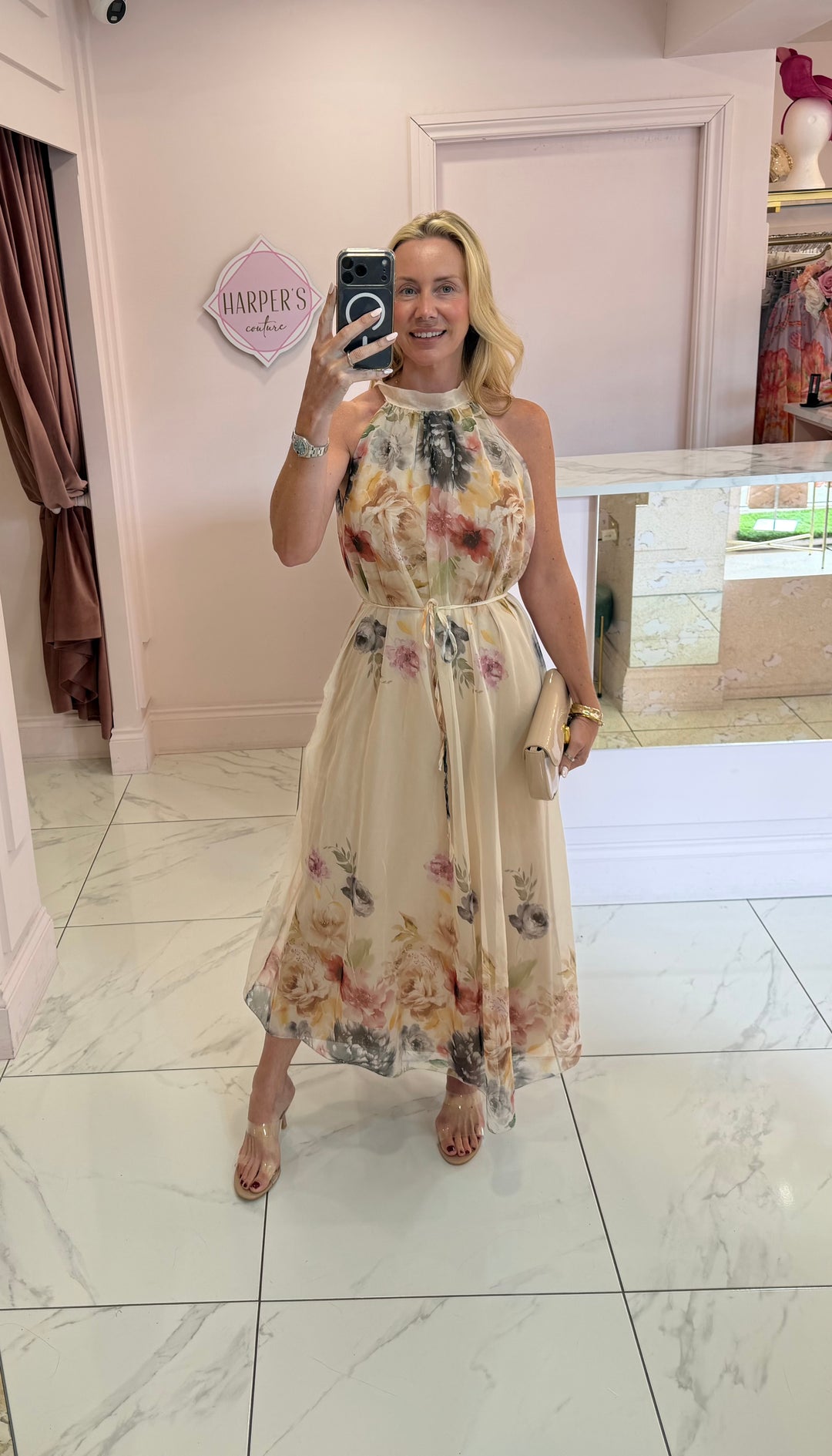 Elodie Halter Neck Summer Maxi Dress
