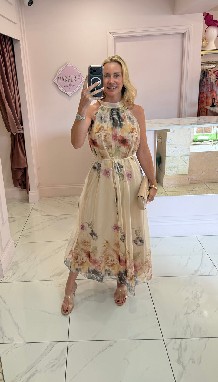 Elodie Halter Neck Summer Maxi Dress