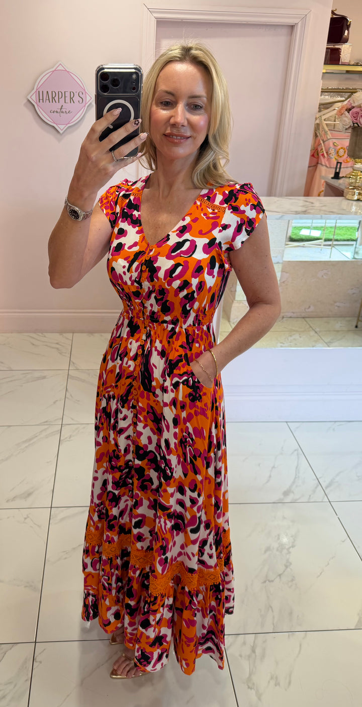 Stella Colourful Leopard Print Dress