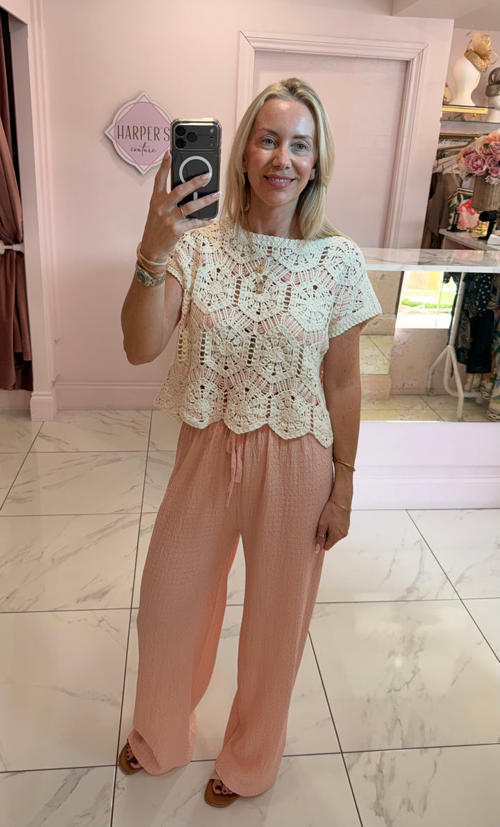 Amelia Crochet Detail Top
