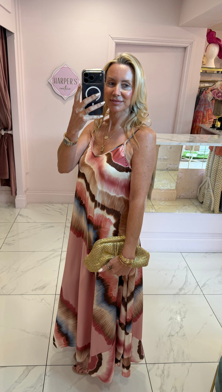 Florence Satin feel Maxi Dress
