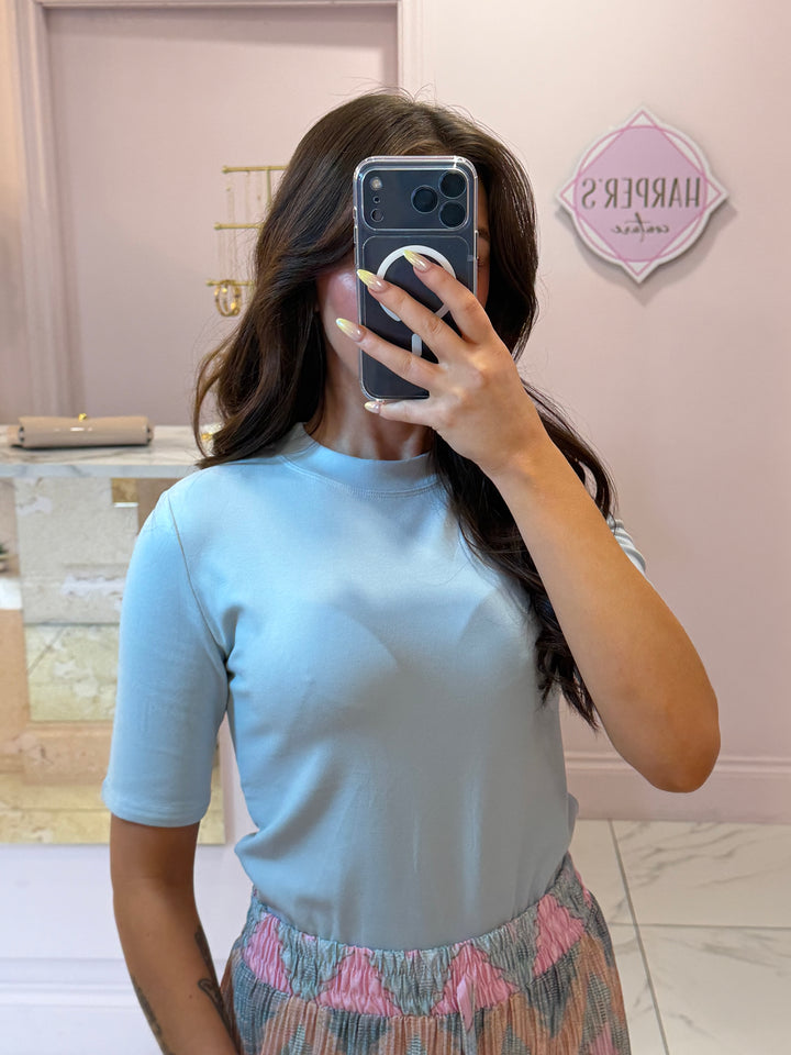 Lillie Round Neck Super Soft Short Sleeve Top