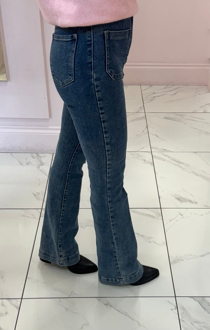 Arden Front Pocket kick Flare Jeans