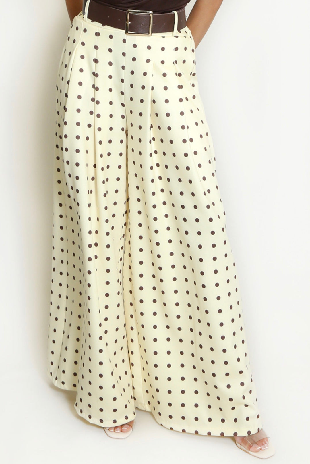 Petra Polka Dot Wide leg Belted Trouser