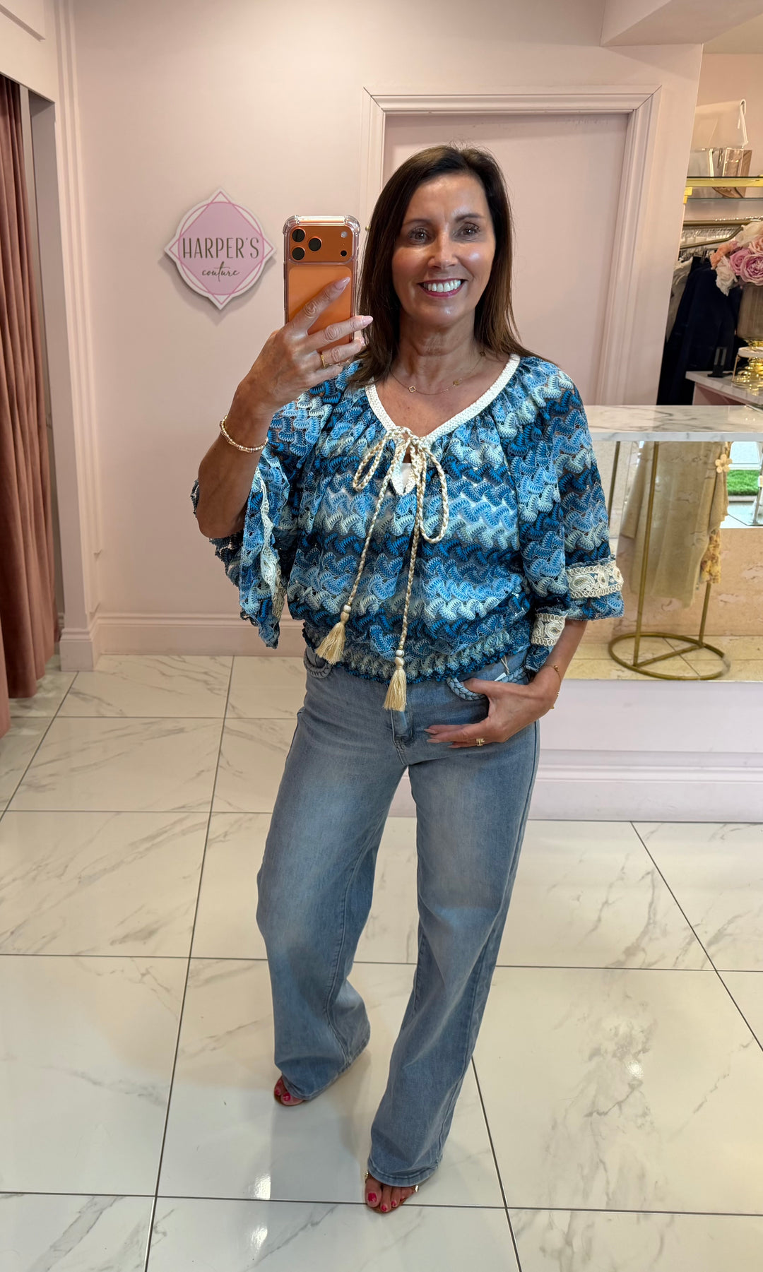 Phoebe Crochet Colourful Top
