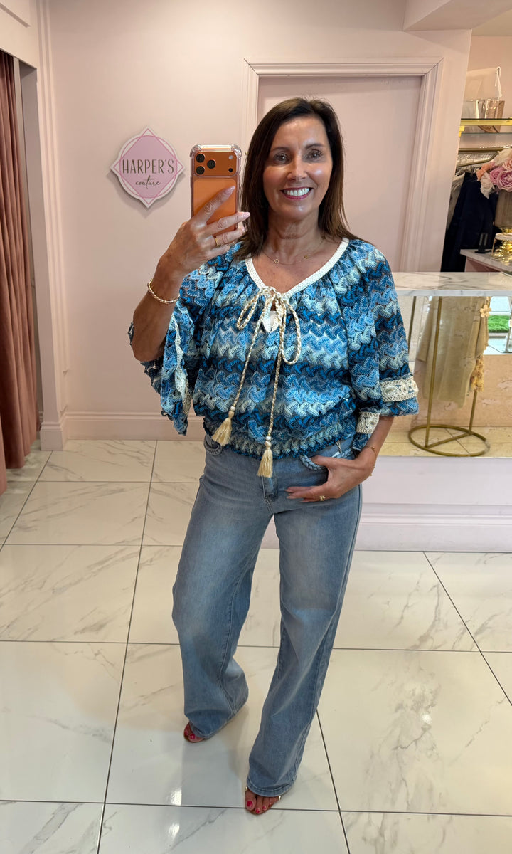 Phoebe Crochet Colourful Top