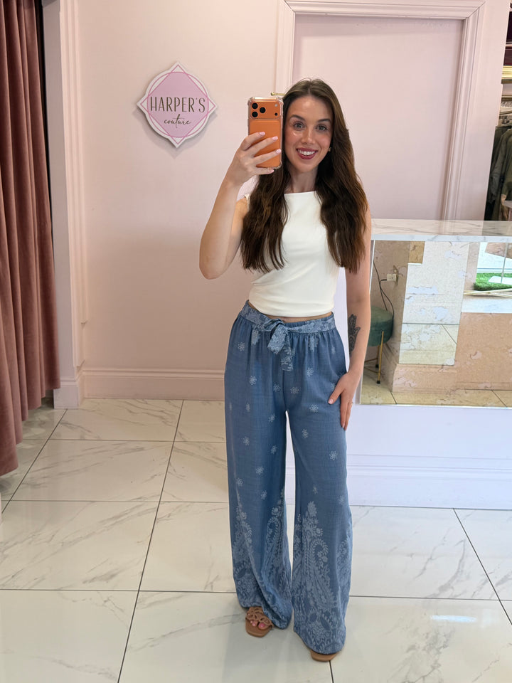 Polly Soft Demin Lightweight Trousers