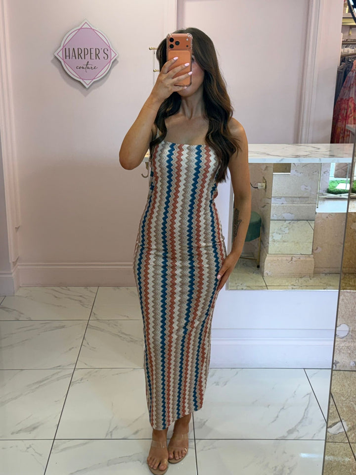 Sophie Zig Zag Cami Midi Dress