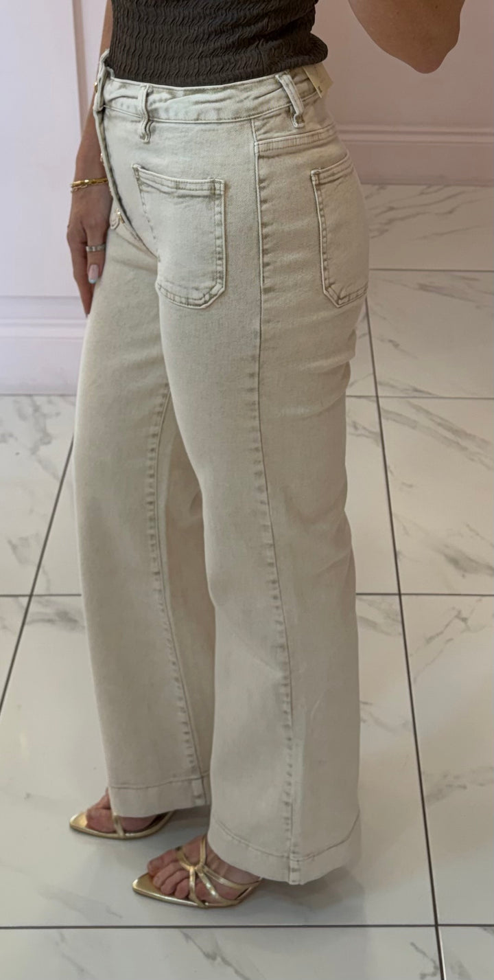 Edith Front Pocket kick Flare Jeans