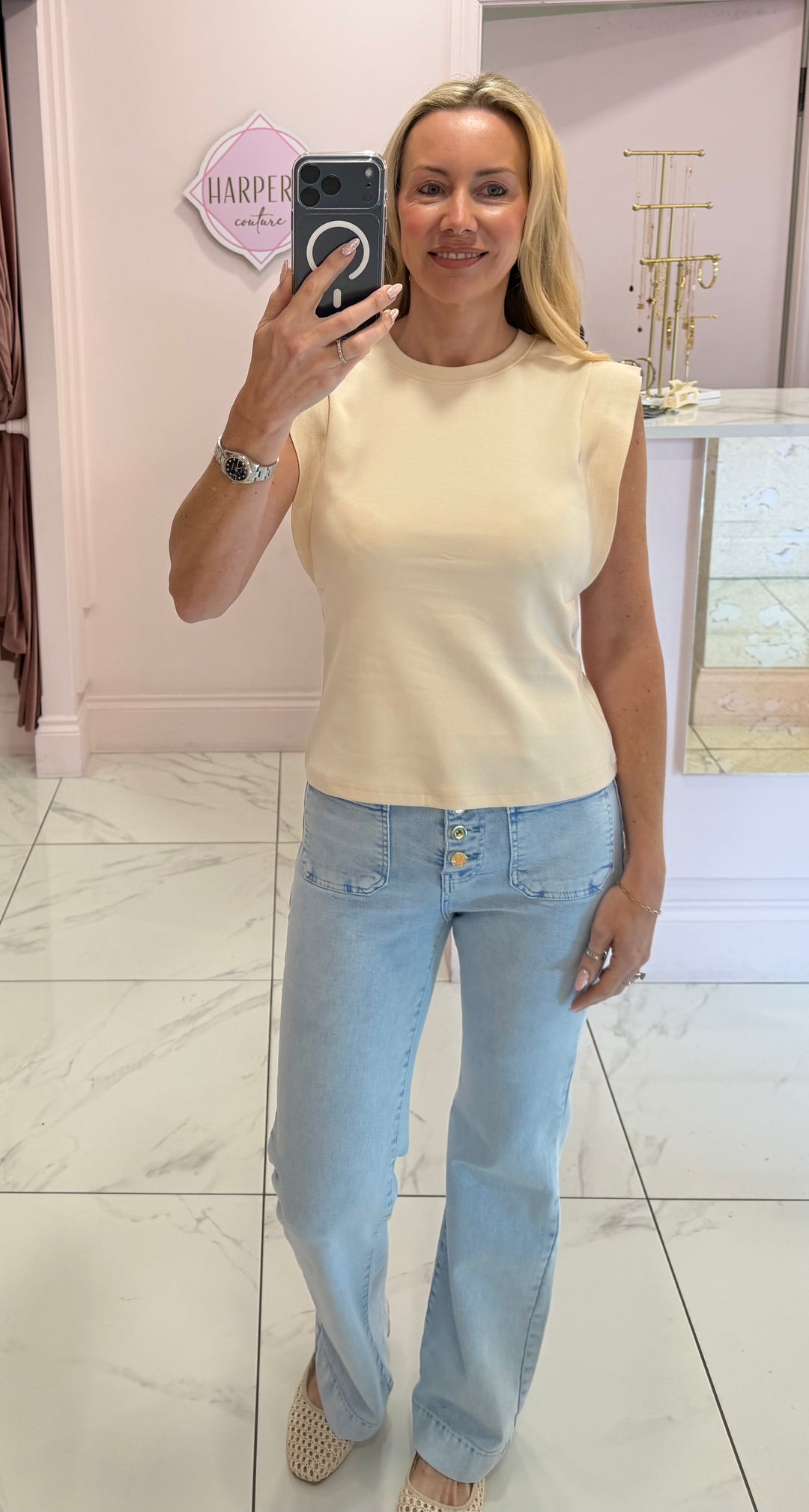 Nicole Round Neck Super Soft Short Sleeve Top