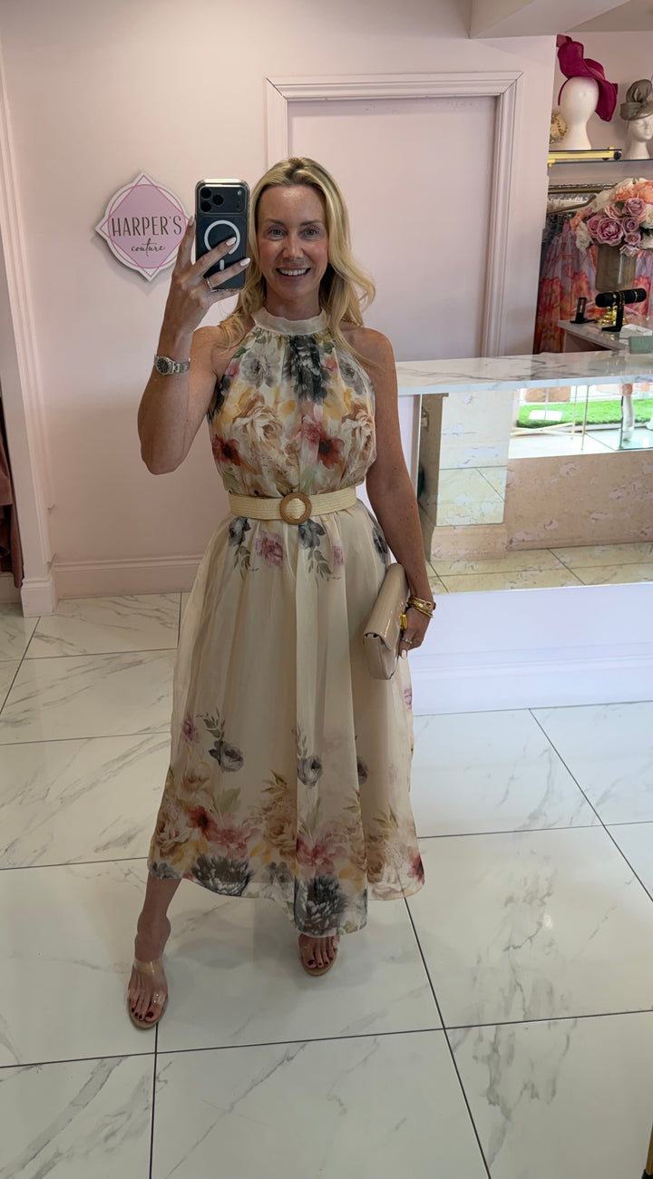 Elodie Halter Neck Summer Maxi Dress