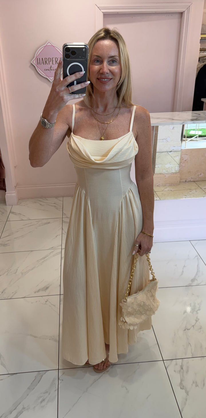 Bella Drape Front Dress