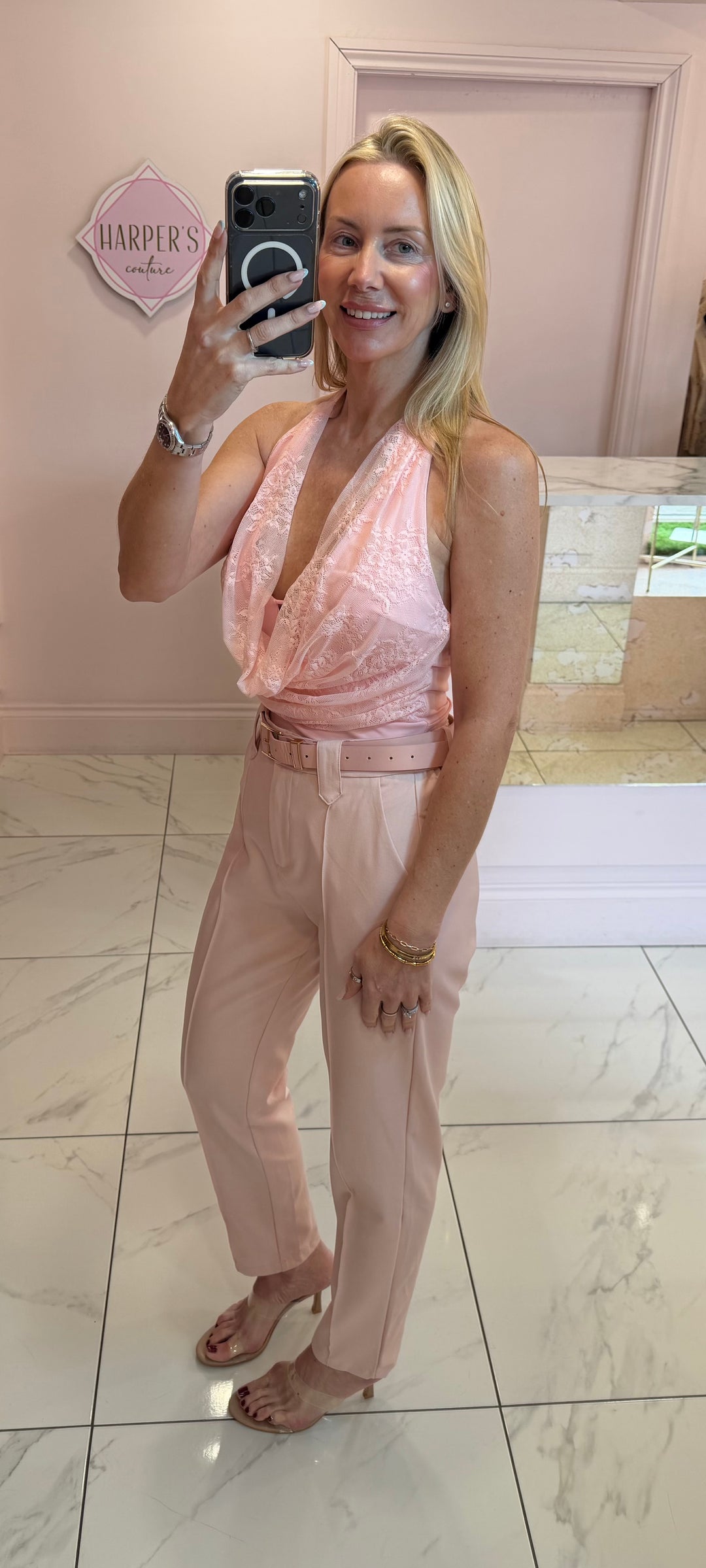 Lara Lace Cowl Neck Bodysuit
