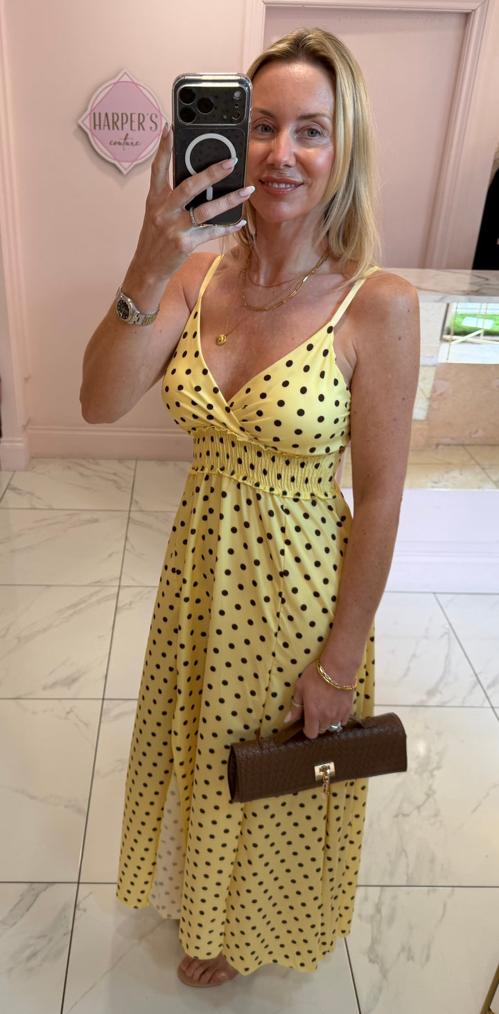Hattie Polka Dot Maxi Dress
