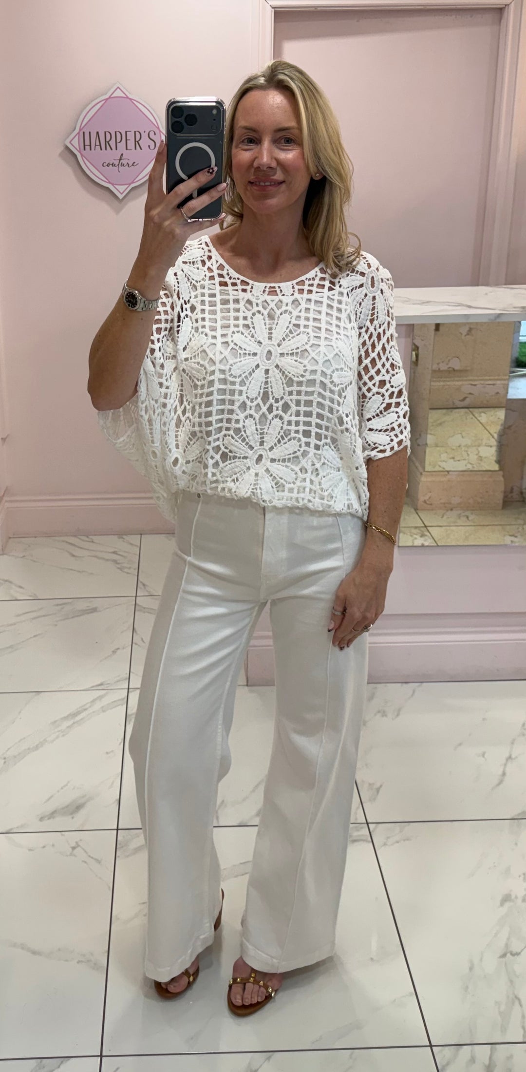 Casey Crochet Top With Vest