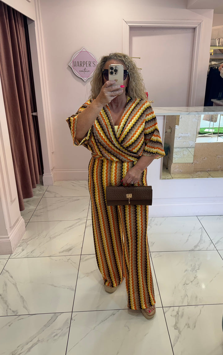 Zelda Crochet Top &amp; Trouser Co Ord Set