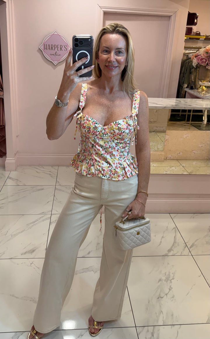 Astra Floral Corset Top