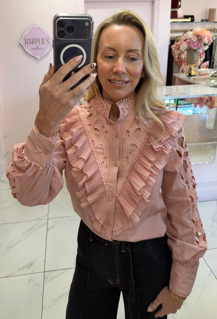 Willow Frill Cut Out Detail Shirt/Blouse