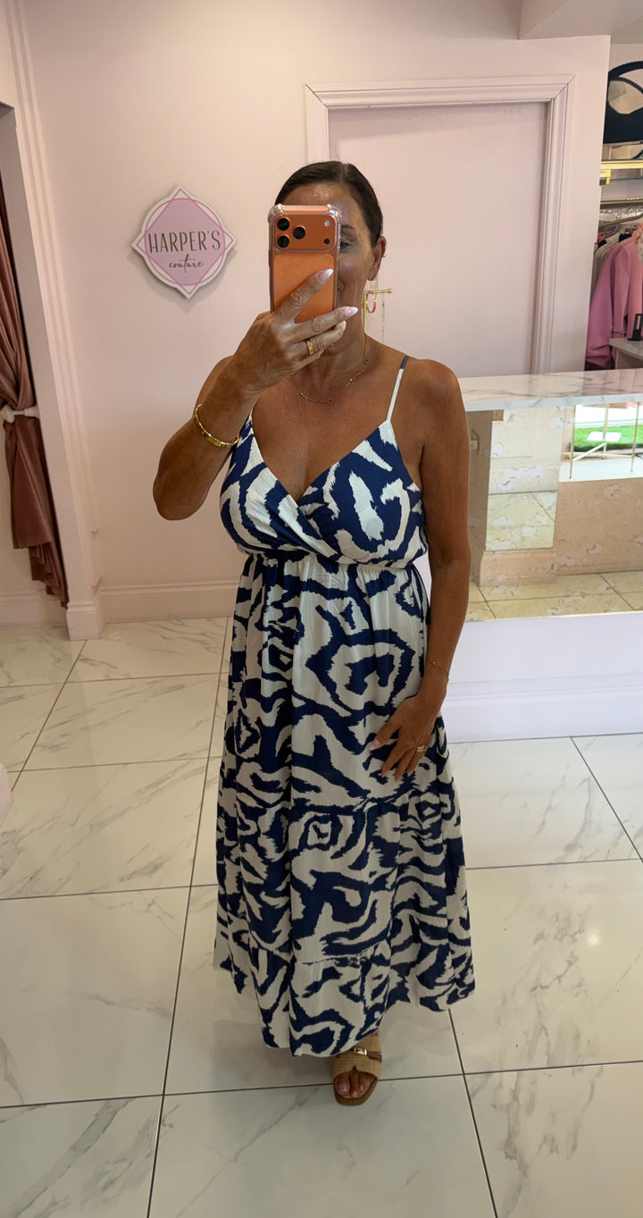 Amie Abstract Print Maxi Dress