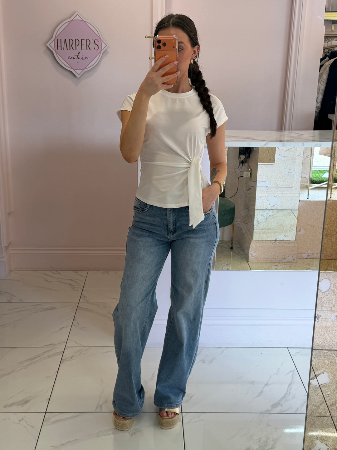 Sierra Slinky Tie Side Top