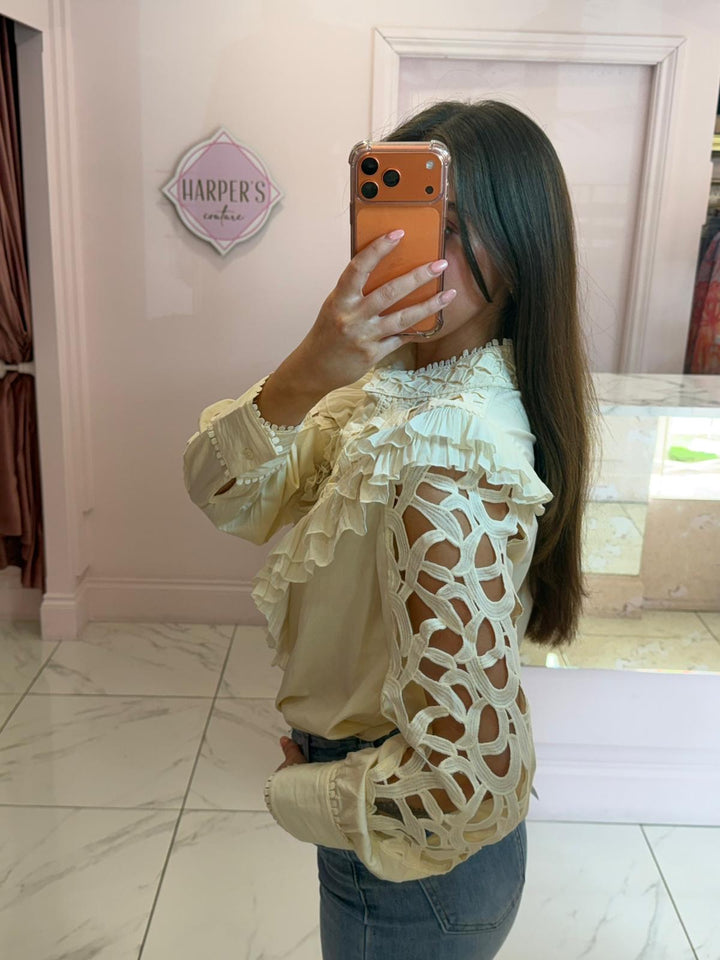 Willow Frill Cut Out Detail Shirt/Blouse