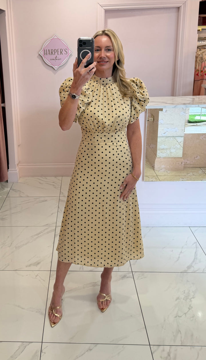 Daphne Polka Dot Midi Dress