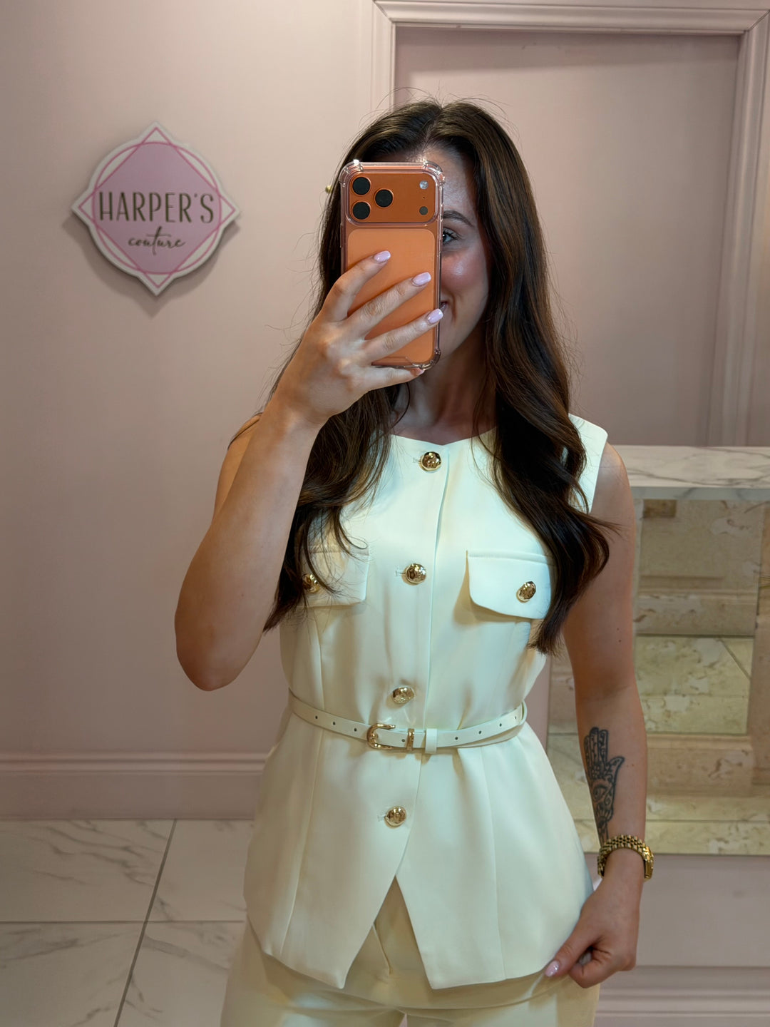 Natasha Tailored Belted Waistcoat