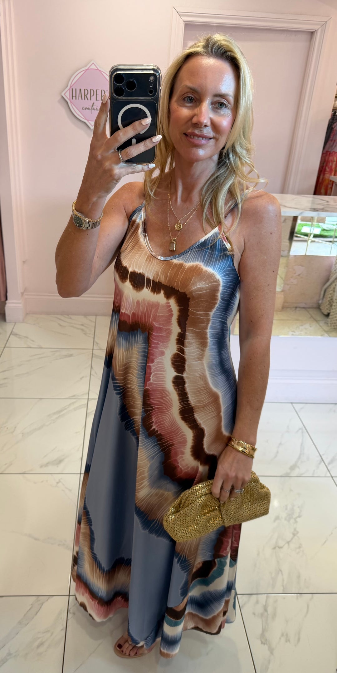 Florence Satin feel Maxi Dress