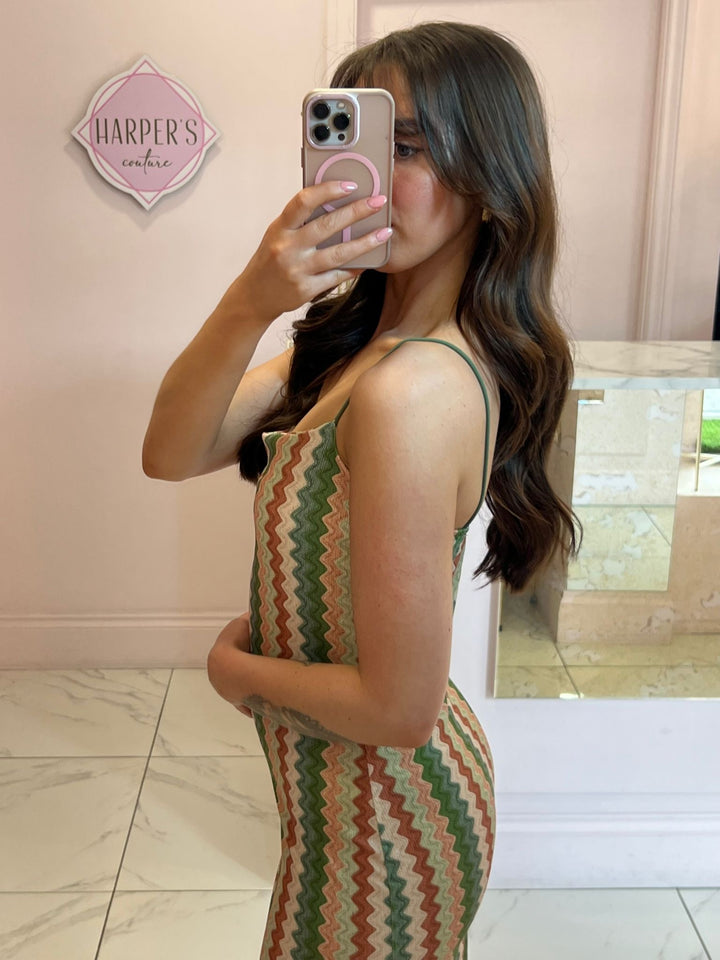 Laura Zig Zag Cami Midi Dress