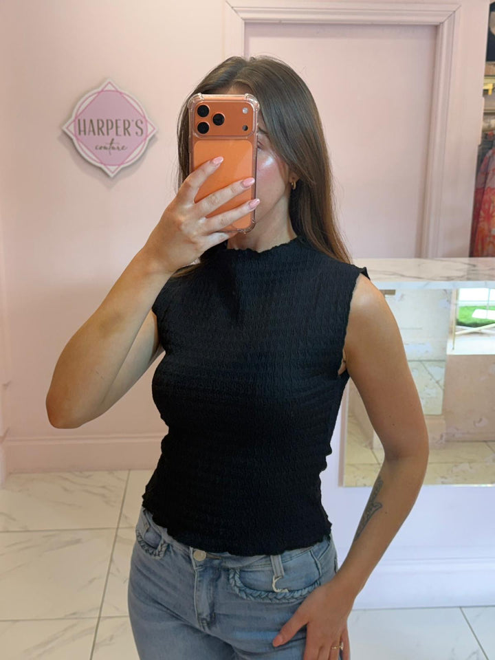 Sunny Waffle Textured Top