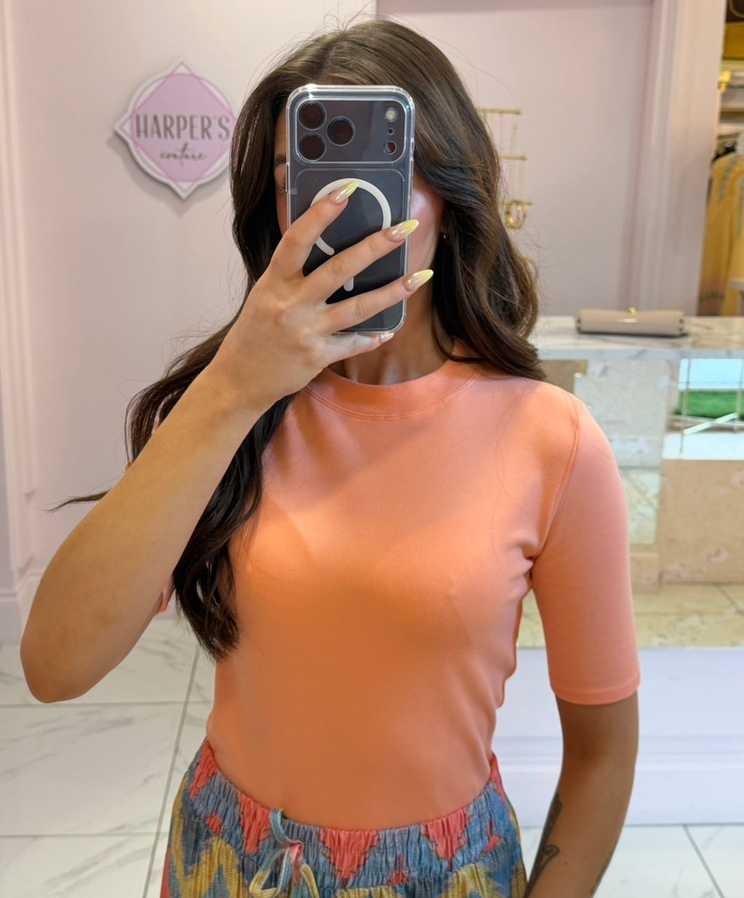 Lillie Round Neck Super Soft Short Sleeve Top