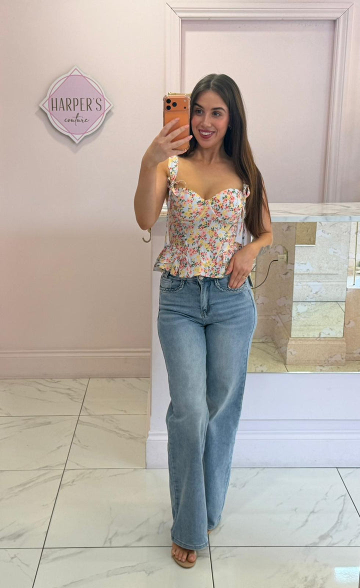 Astra Floral Corset Top