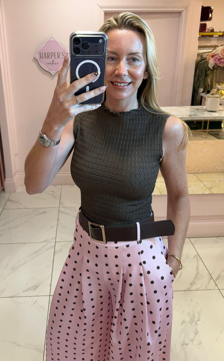 Sunny Waffle Textured Top