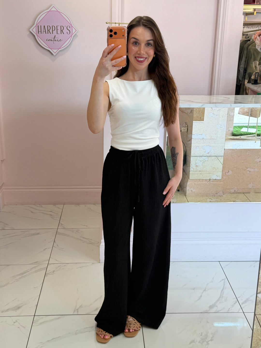 Bec Lightweight Textured Trousers