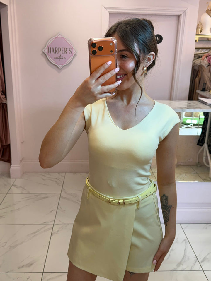 Kyla Tailored Belted Skort