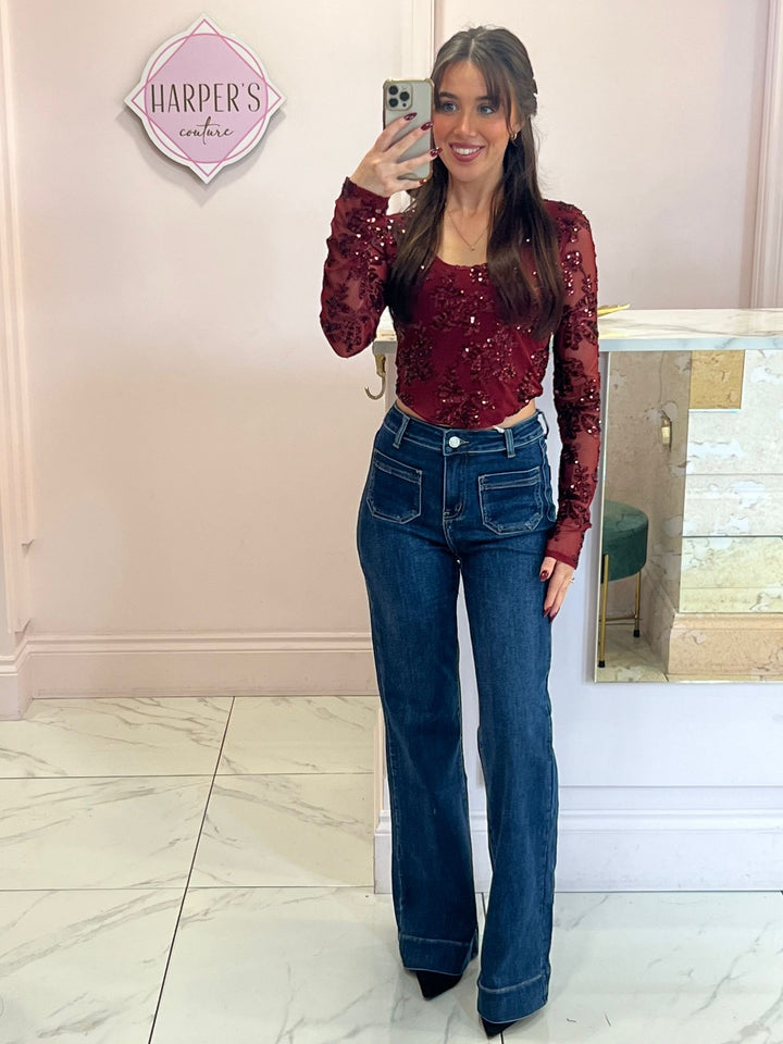 Gabriella Sparkle Shaped Top