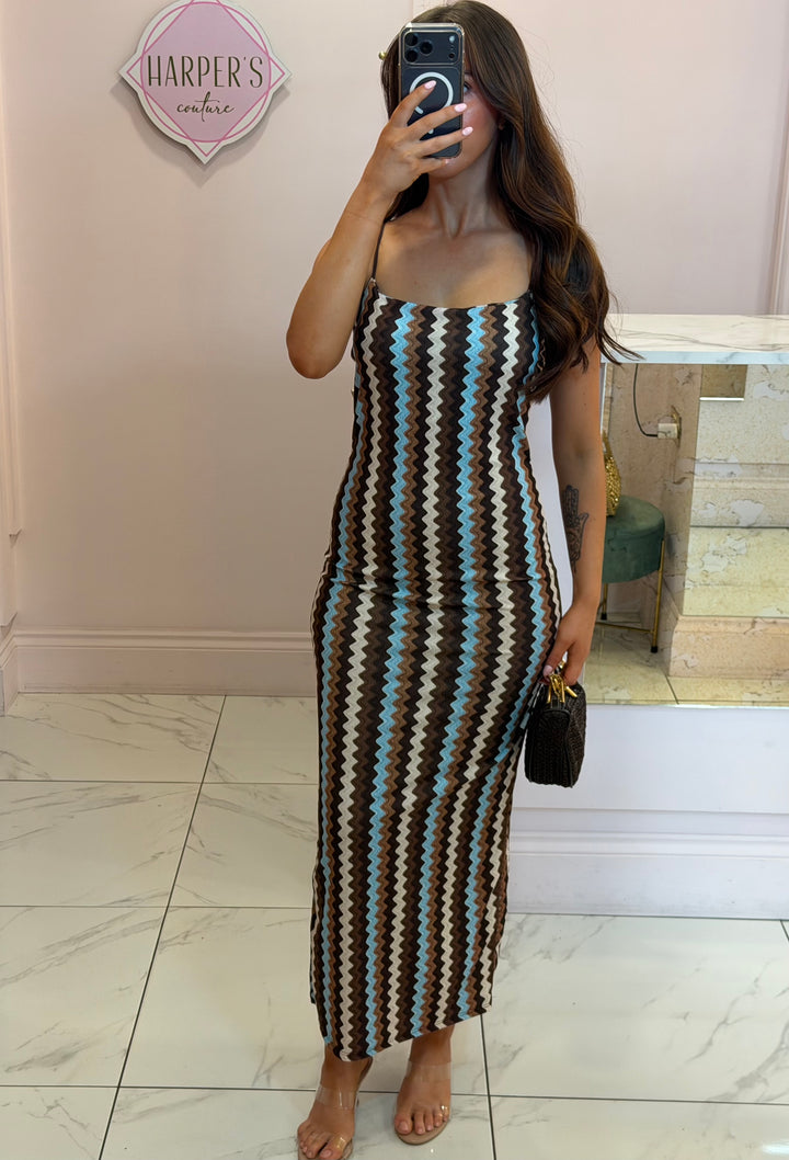 Sophie Zig Zag Cami Midi Dress