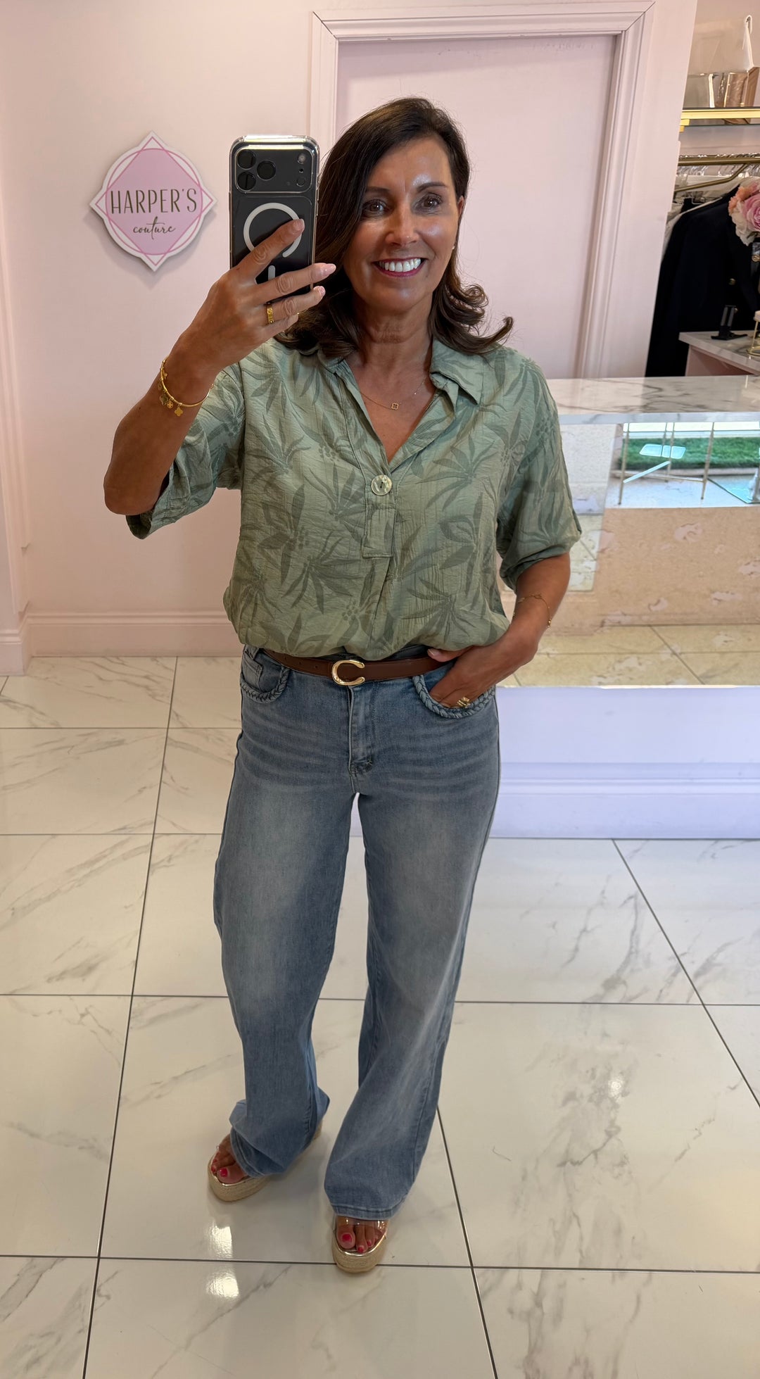 Fern Khaki Top Shirt