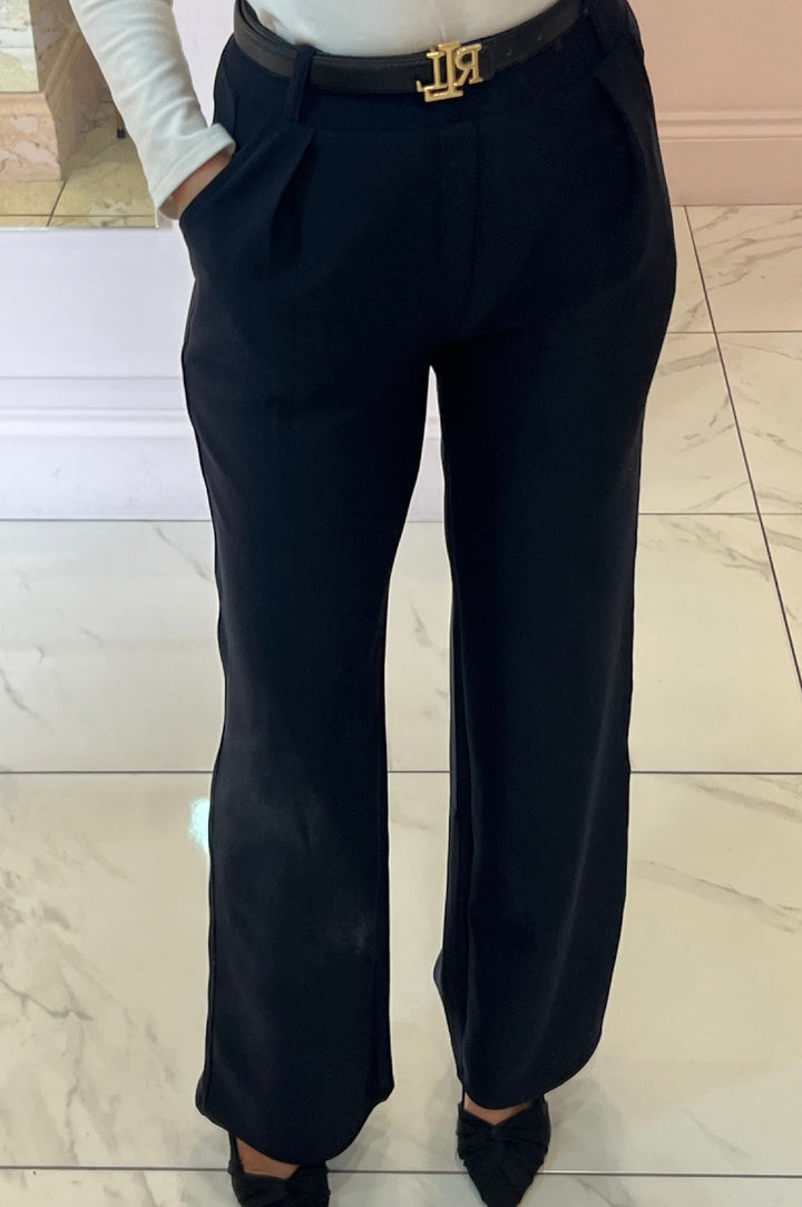Honey Scuba Wide Leg Trousers