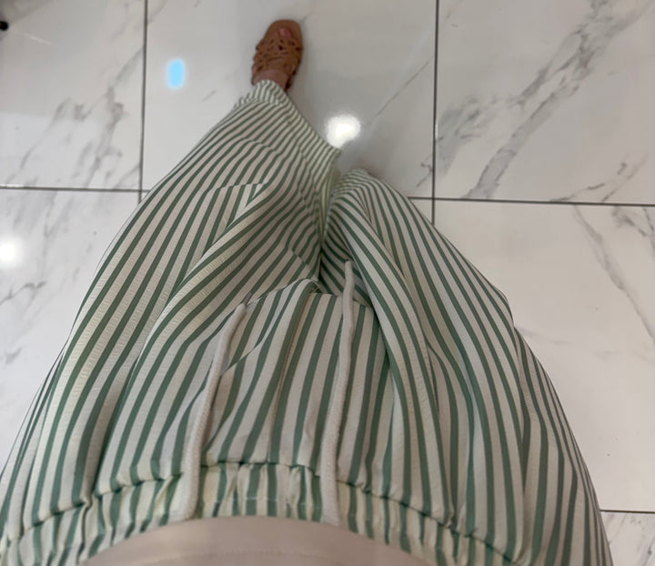 Lightweight stripe Textured Trousers